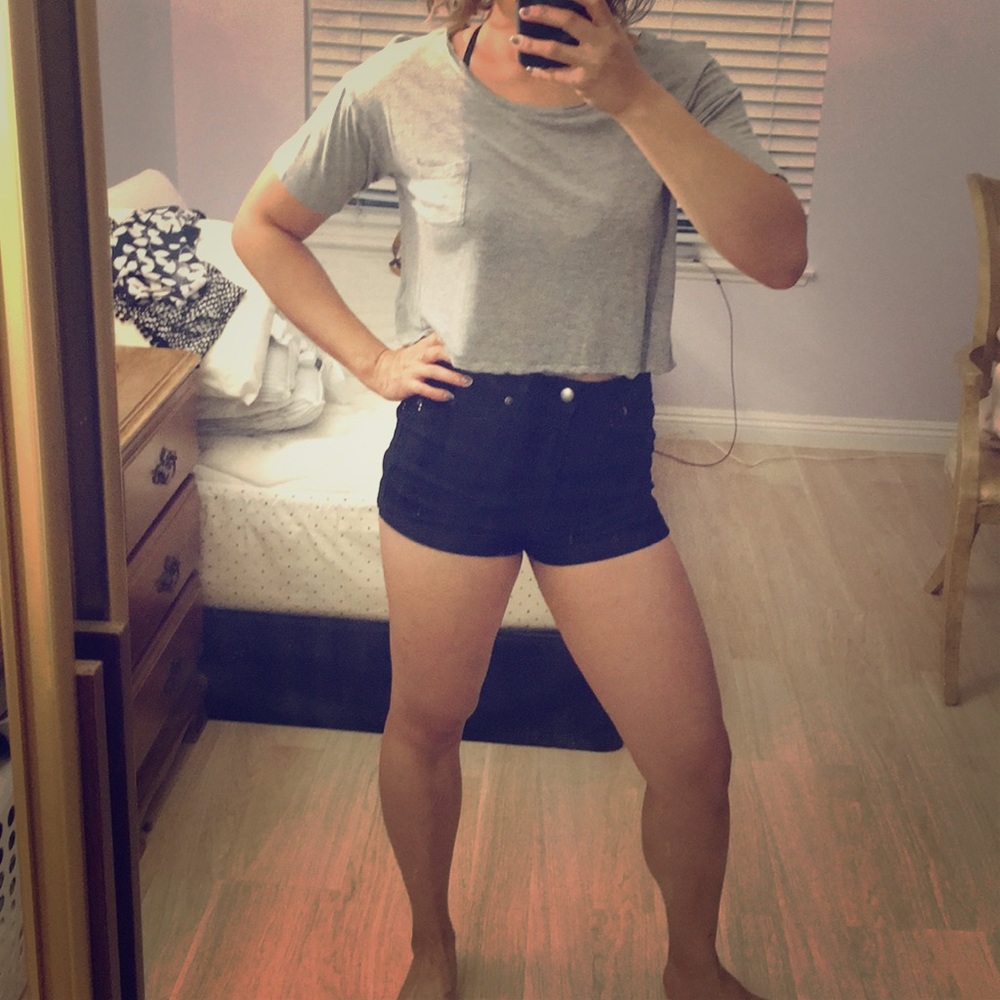 Heathered Gray Crop Top